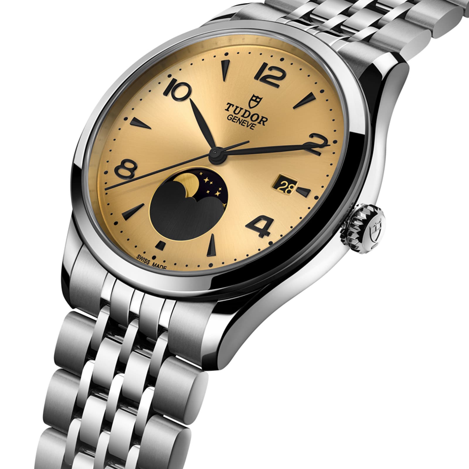 Tudor 1926 Luna 39mm Mens Watch Steel Case Moon Phase Indicator Champagne Dial Tudor 1926 Luna 39mm Mens Watch Steel Case Moon Phase Indicator Champagne Dial