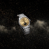 Tudor 1926 Luna 39mm Mens Watch Steel Case Moon Phase Indicator Champagne Dial