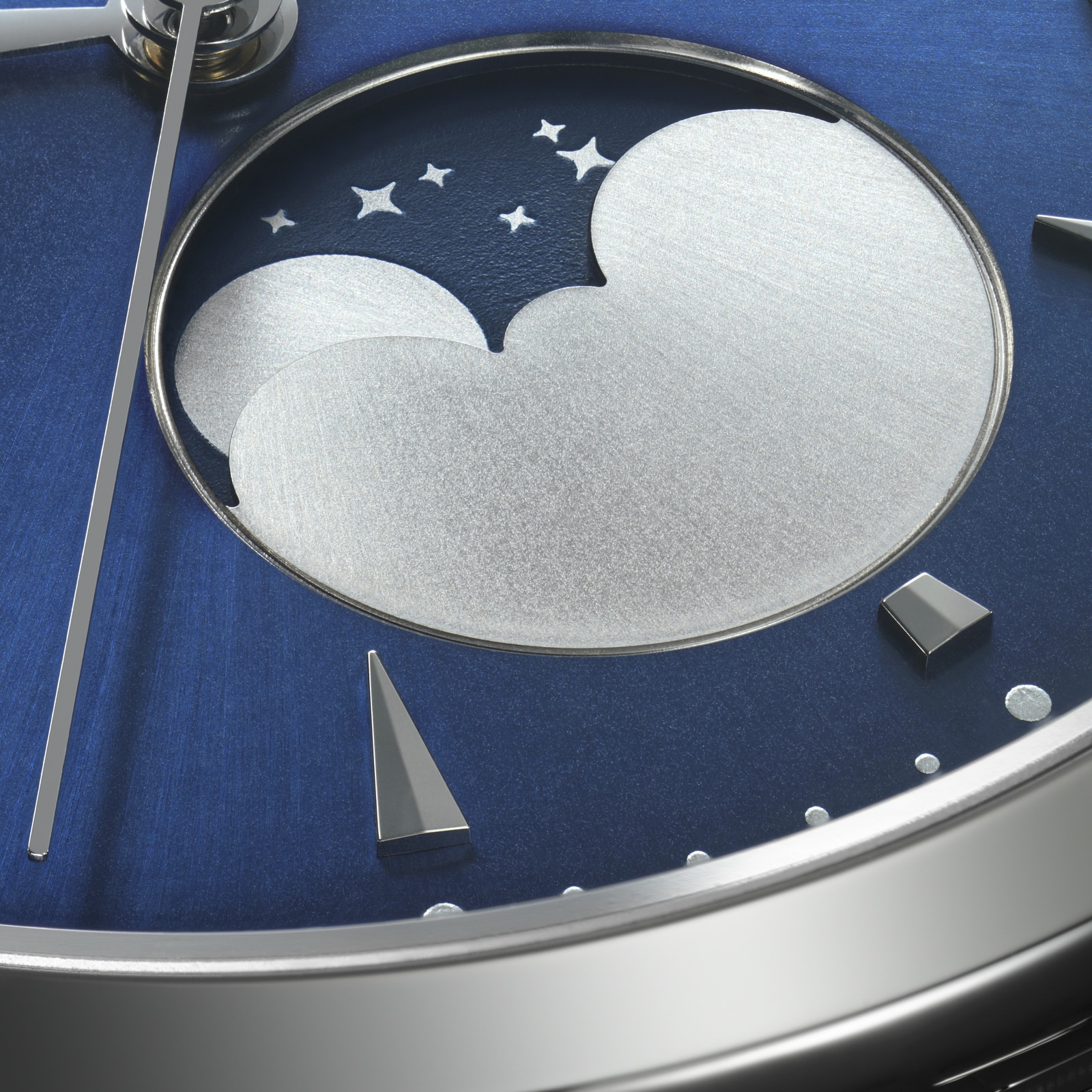 Tudor 1926 Luna 39mm Mens Watch Steel Case Moon Phase Indicator Blue Dial