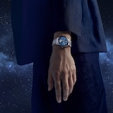 Tudor 1926 Luna 39mm Mens Watch Steel Case Moon Phase Indicator Blue Dial
