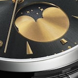 Tudor 1926 Luna 39mm Mens Watch Steel Case Moon Phase Indicator Black Dial
