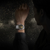 Tudor 1926 Luna 39mm Mens Watch Steel Case Moon Phase Indicator Black Dial