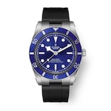 Tudor Black Bay 54 37mm Steel Case Rubber Strap Watch Blue