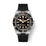 Tudor Black Bay 58 39mm Steel Case Rubber Strap Watch Black