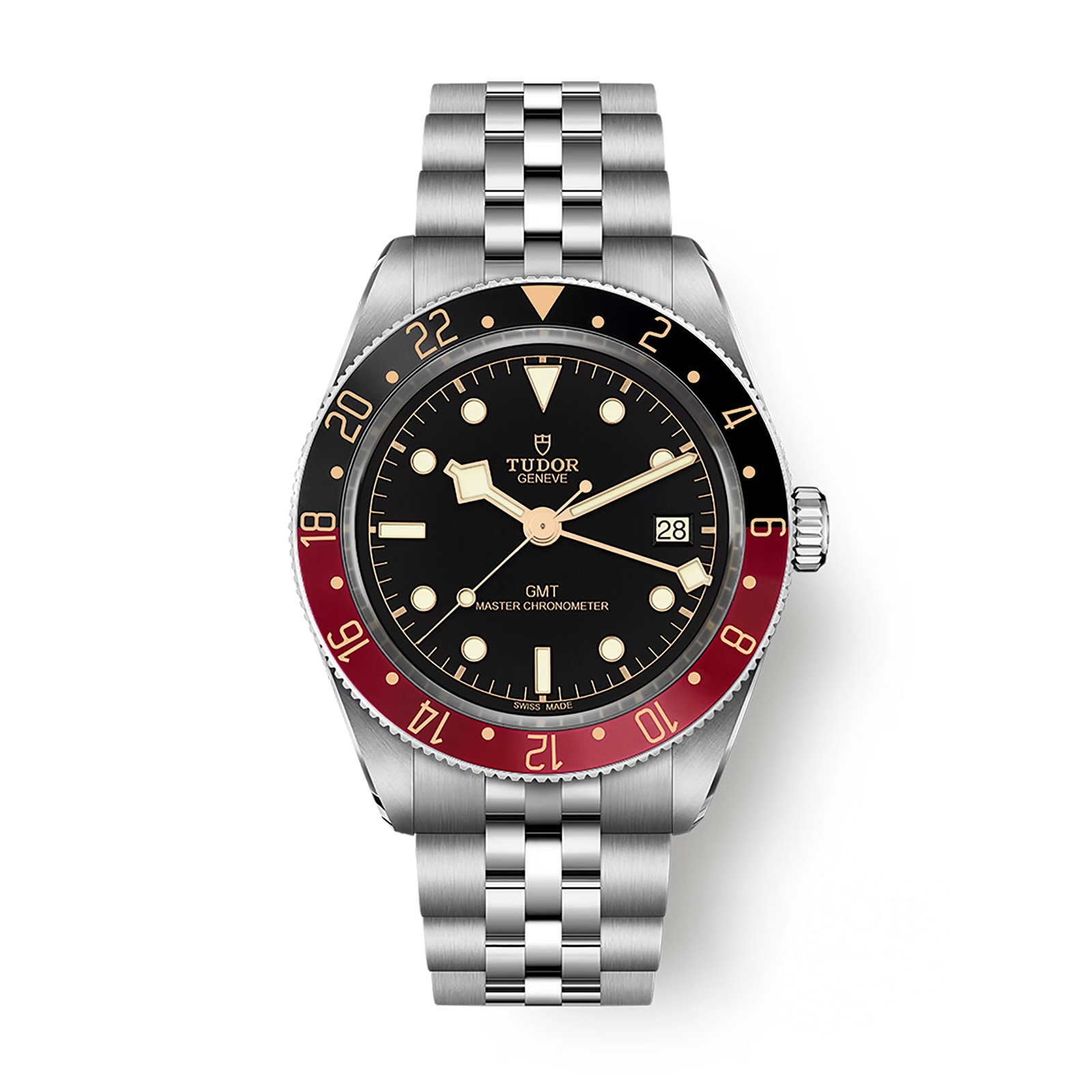 Tudor Black Bay G58 GMT 39mm Steel Case Black and Burgundy Bezel Watch