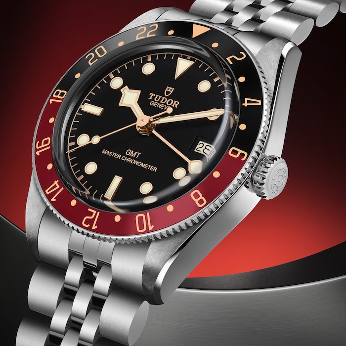 Tudor Black Bay G58 GMT 39mm Steel Case Black and Burgundy Bezel Watch