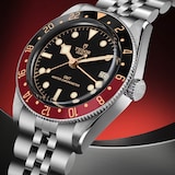 Tudor Black Bay G58 GMT 39mm Steel Case Black and Burgundy Bezel Watch