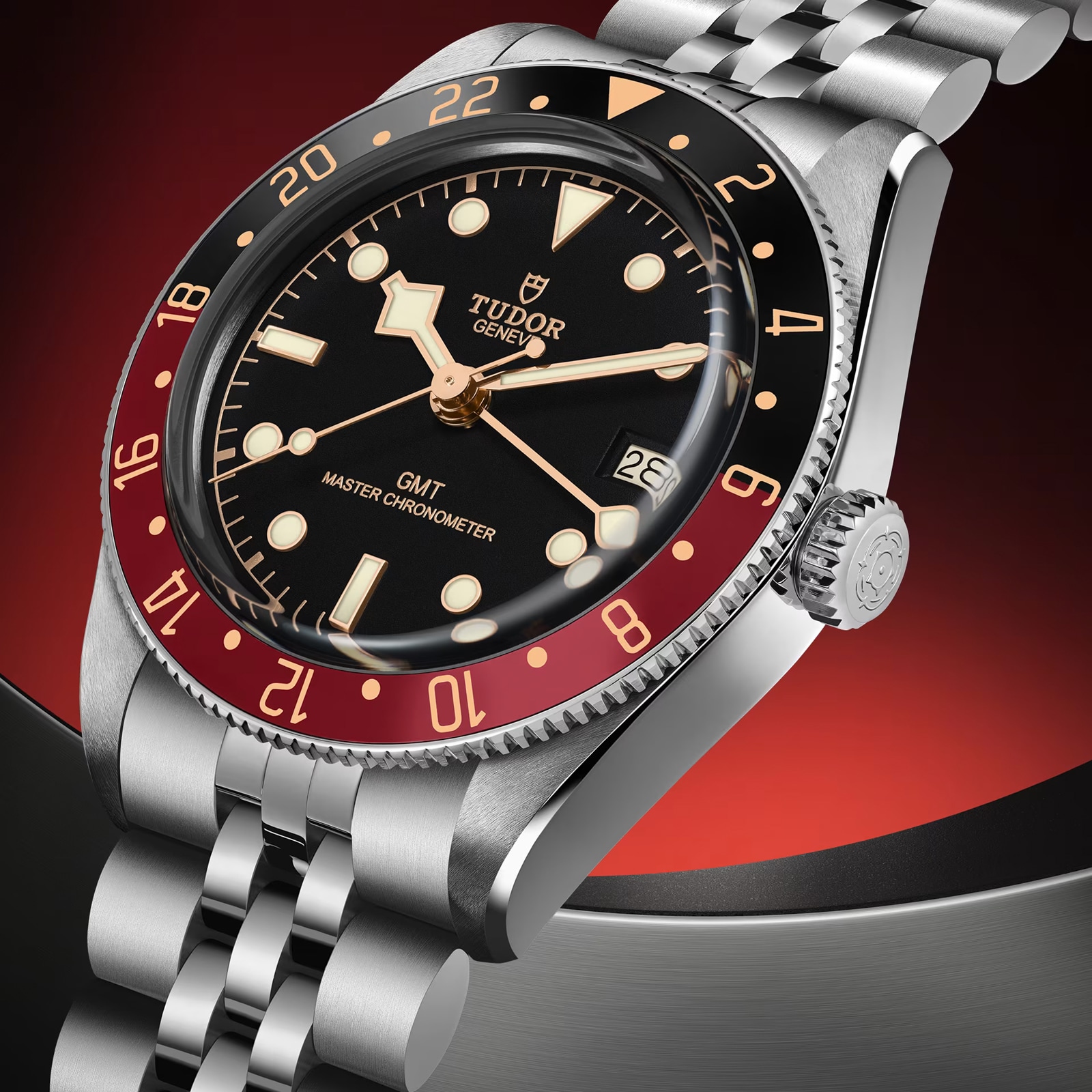 Tudor Black Bay G58 GMT 39mm Steel Case Black and Burgundy Bezel Watch