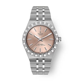 Tudor Royal 30mm Steel Case Watch Salmon