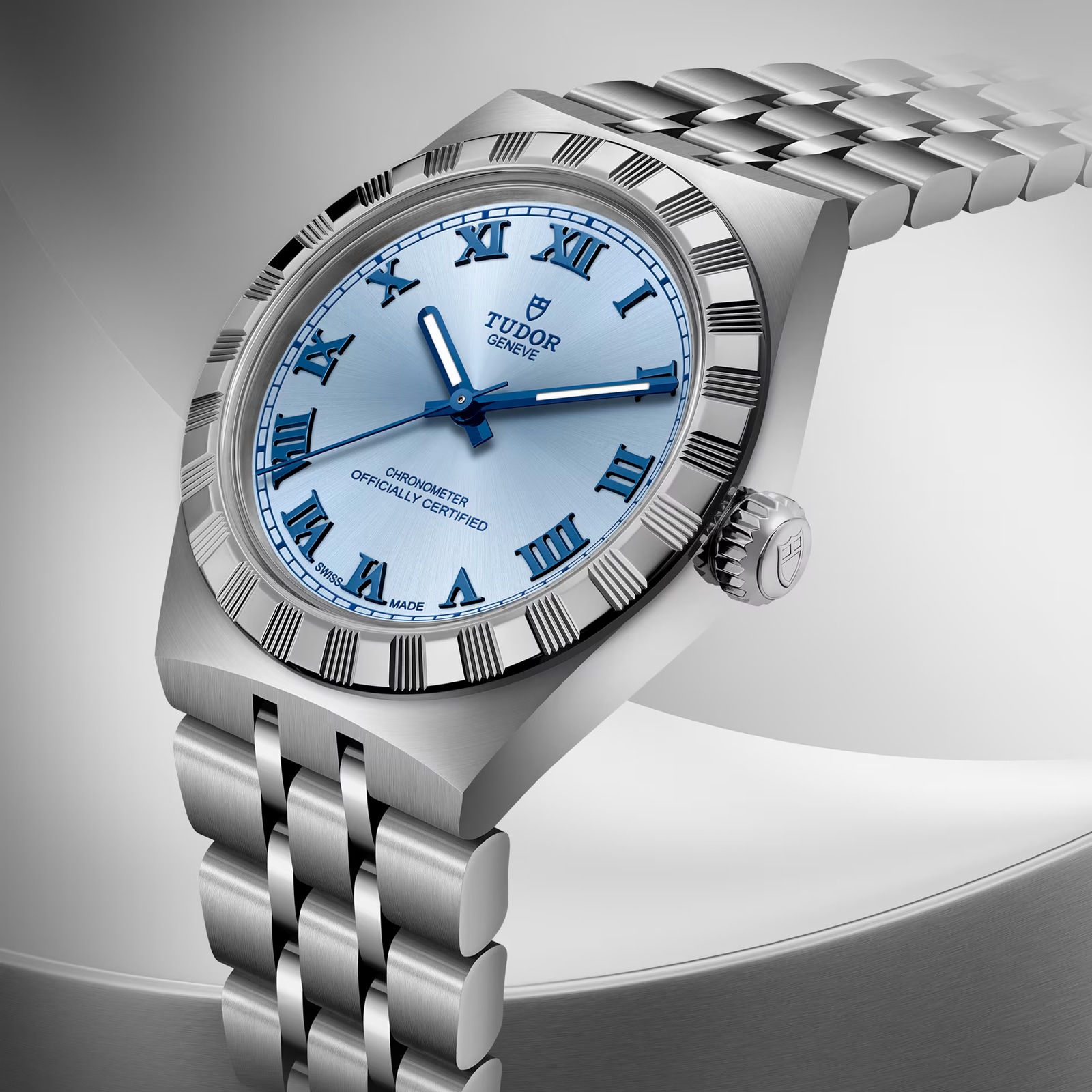 Tudor Royal 30mm Steel Case Watch Light Blue
