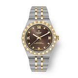 Tudor Royal 30mm Steel and Yellow Gold Case Watch Brown