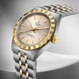 Tudor Royal 30mm Steel and Yellow Gold Case Watch Beige