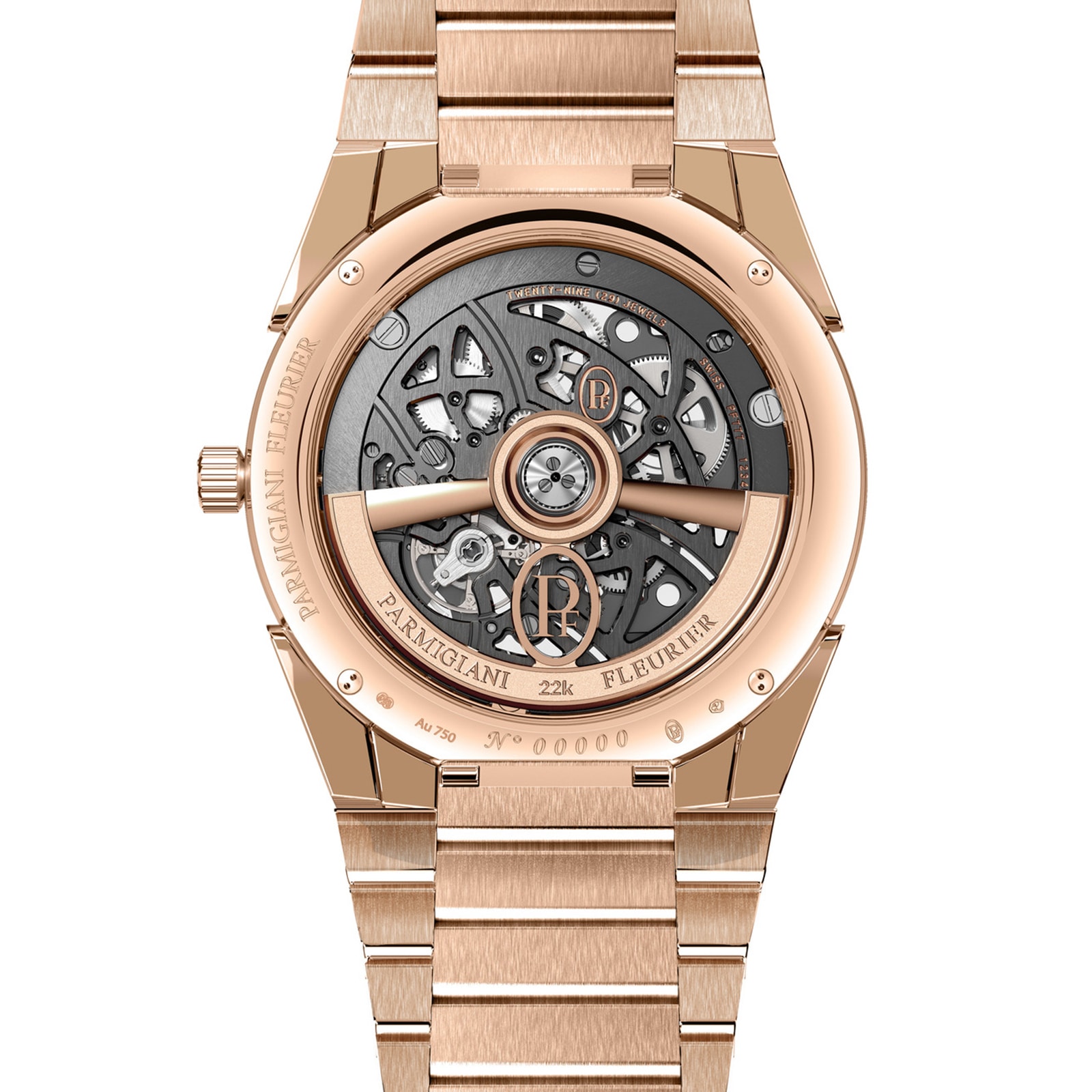 Parmigiani Fleurier TONDA PF Skeleton Rose Gold Graphite 40mm Mens Watch