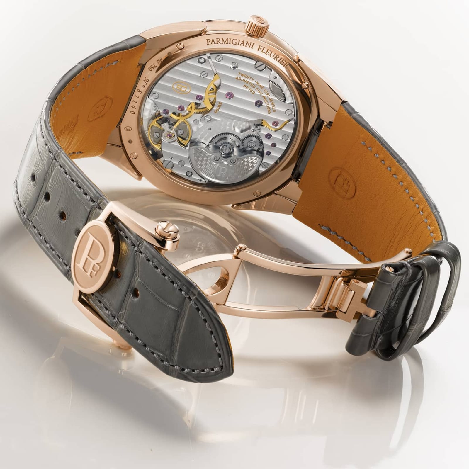 Parmigiani Fleurier TONDA PF Micro-Rotor Rose Gold Warm Grey Strap 40mm Mens Watch Parmigiani Fleurier TONDA PF Micro-Rotor Rose Gold Warm Grey Strap 40mm Mens Watch