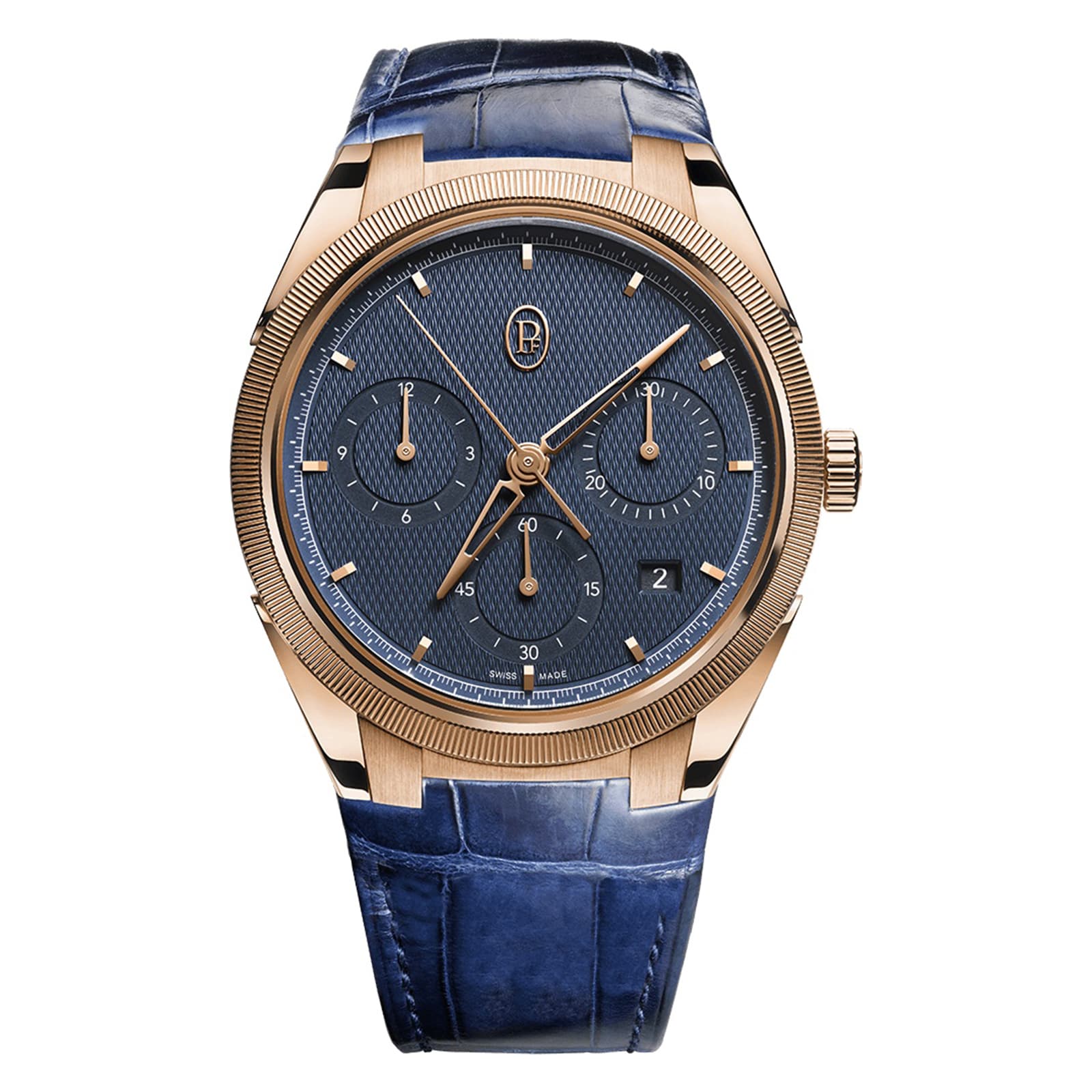 Parmigiani Fleurier Tonda PF Chronograph Automatic 18ct Rose Gold 42mm Blue Mens Watch