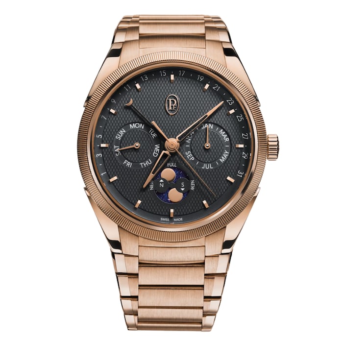 Parmigiani Fleurier Tonda PF Gregorian Annual Calendar 18ct Rose Gold 42mm Dark Grey Mens Watch