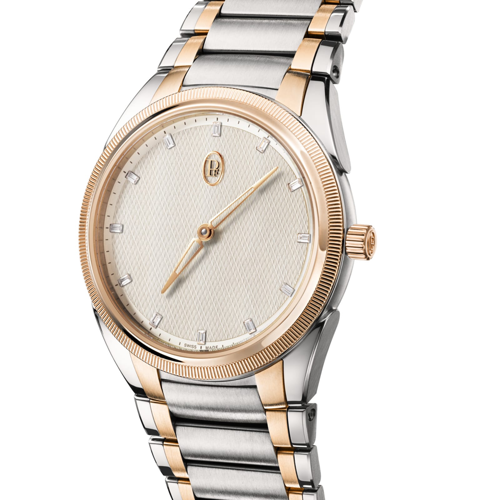 Parmigiani Fleurier Tonda PF Automatic Steel Rose Gold White Citrine 36mm Ladies Watch