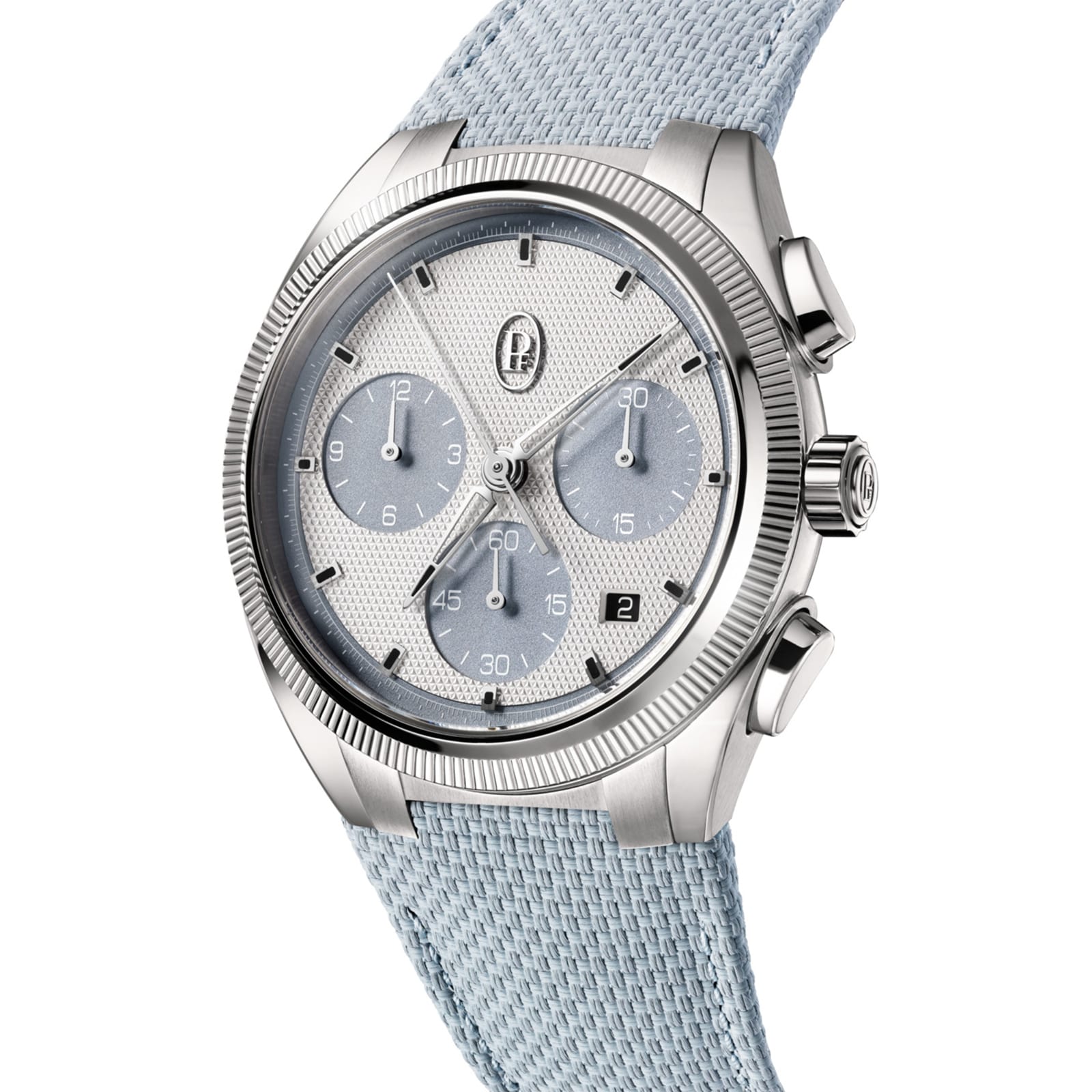 Parmigiani Fleurier Tonda PF Sport Chronograph Steel Silver Arctic Grey COSC  42mm Mens Watch