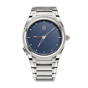 Parmigiani Fleurier TONDA PF GMT Rattrapante Steel Platinum Milano Blue 40mm Mens Watch