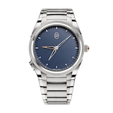 Parmigiani Fleurier Tonda PF GMT Rattrapante Steel Platinum Milano Blue 40mm Mens Watch