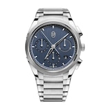 Parmigiani Fleurier TONDA PF Chronograph Steel Platinum Milano Blue 42mm Mens Watch