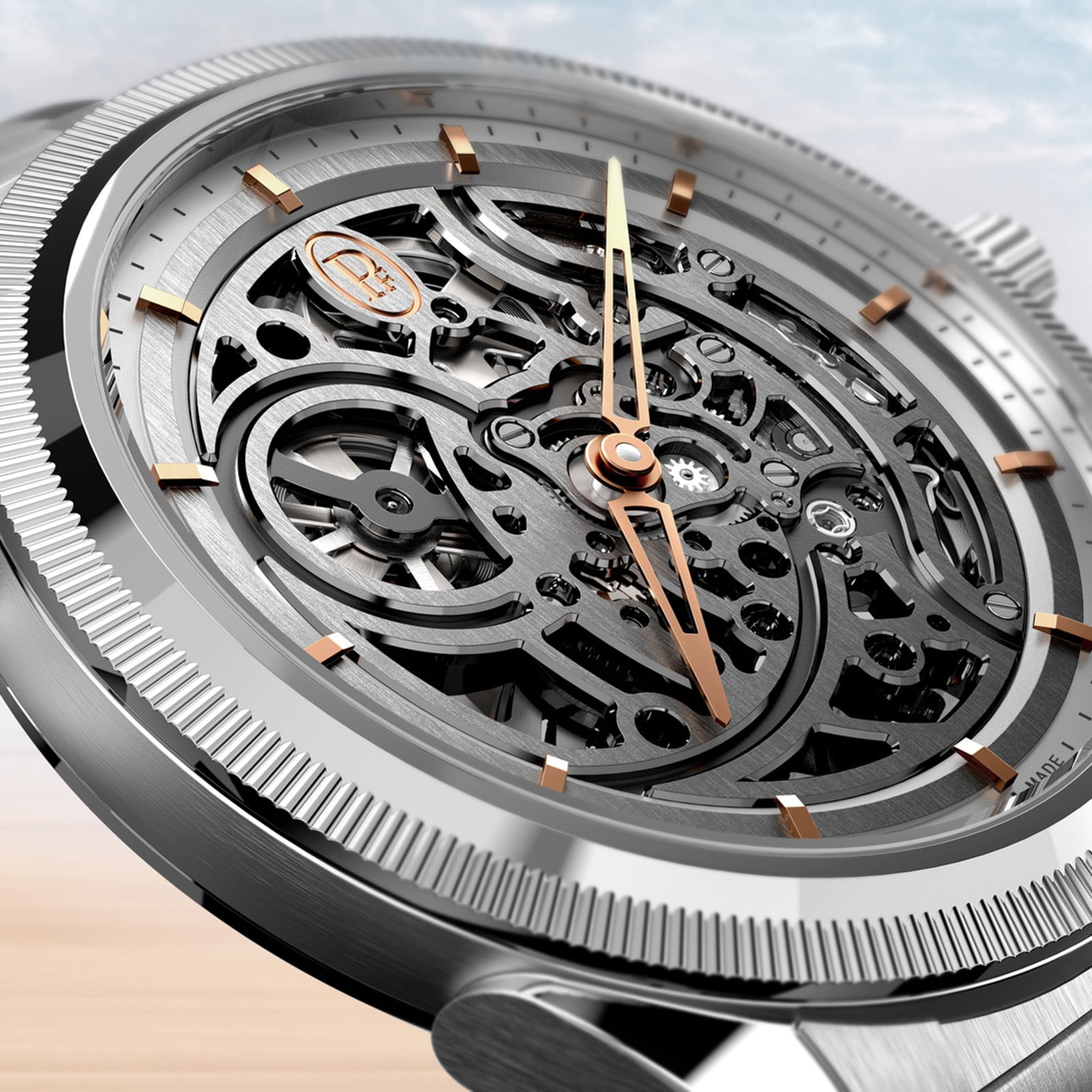 Parmigiani Fleurier TONDA PF Skeleton Steel Platinum Graphite 40mm Mens Watch Parmigiani Fleurier TONDA PF Skeleton Steel Platinum Graphite 40mm Mens Watch