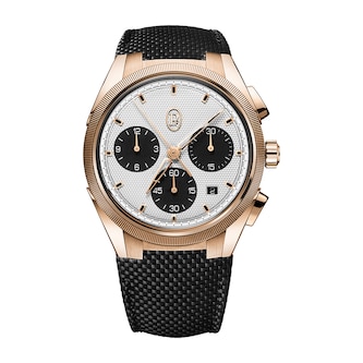 Parmigiani Fleurier TONDA PF Sport Chronograph Rose Gold Silver Black COSC 42mm Mens Watch