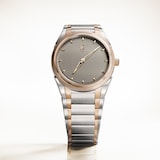 Parmigiani Fleurier Tonda PF Automatic Steel and 18ct Rose Gold 36mm Grey Unisex Watch