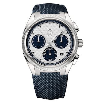 Parmigiani Fleurier TONDA PF Sport Chronograph Steel Silver Milano Blue COSC 42mm Mens Watch Parmigiani Fleurier TONDA PF Sport Chronograph Steel Silver Milano Blue COSC 42mm Mens Watch