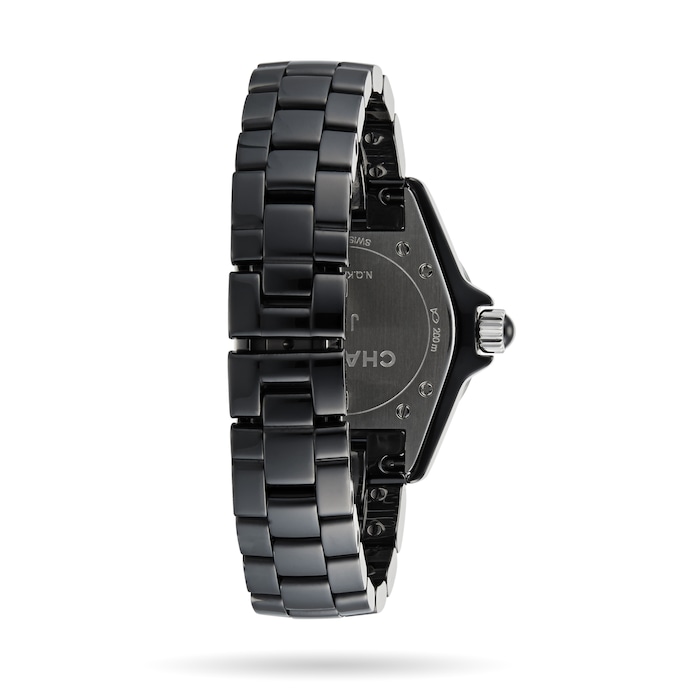 Chanel J12 Black Ceramic 33mm Ladies Watch H00682 | Mappin and Webb