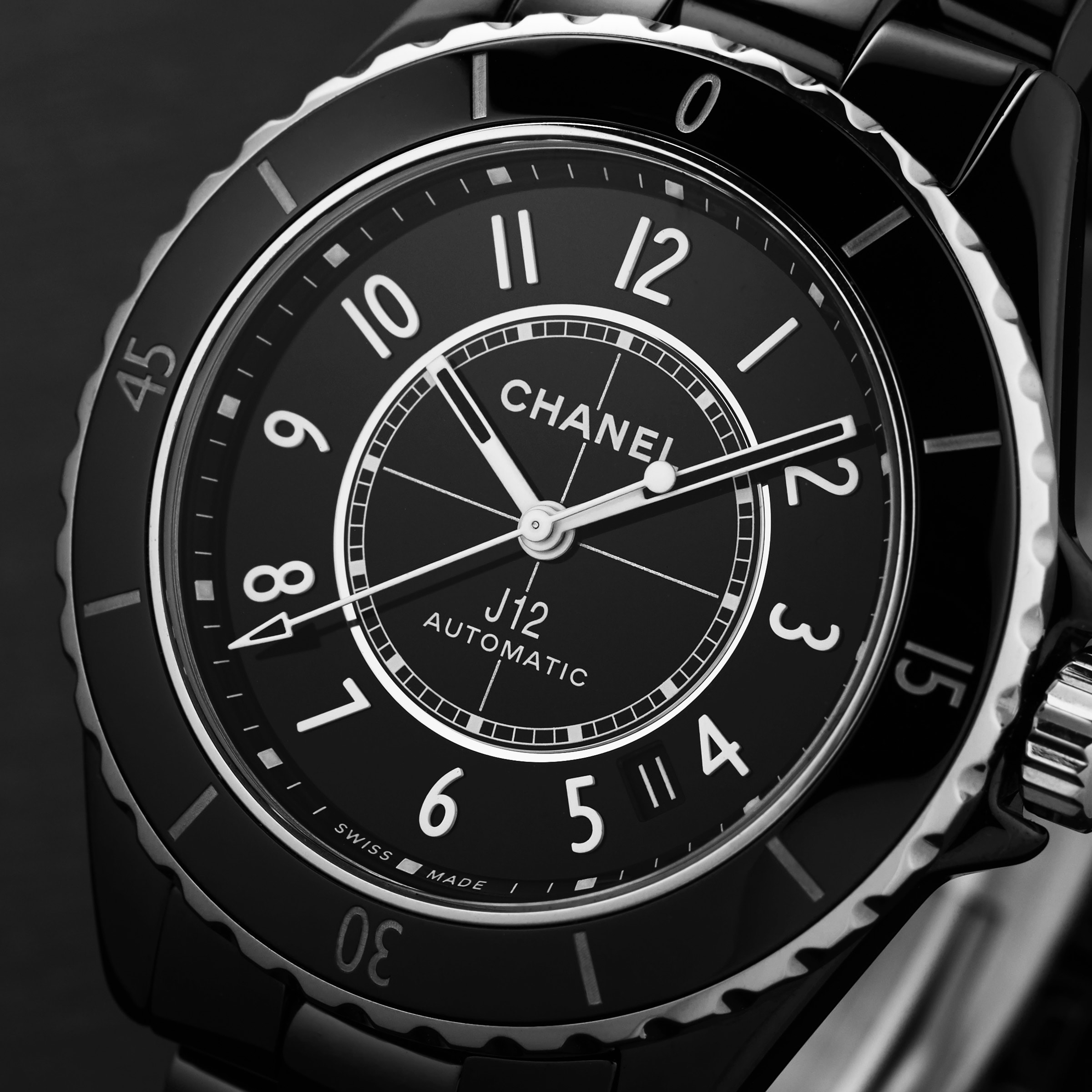 Black chanel online watch