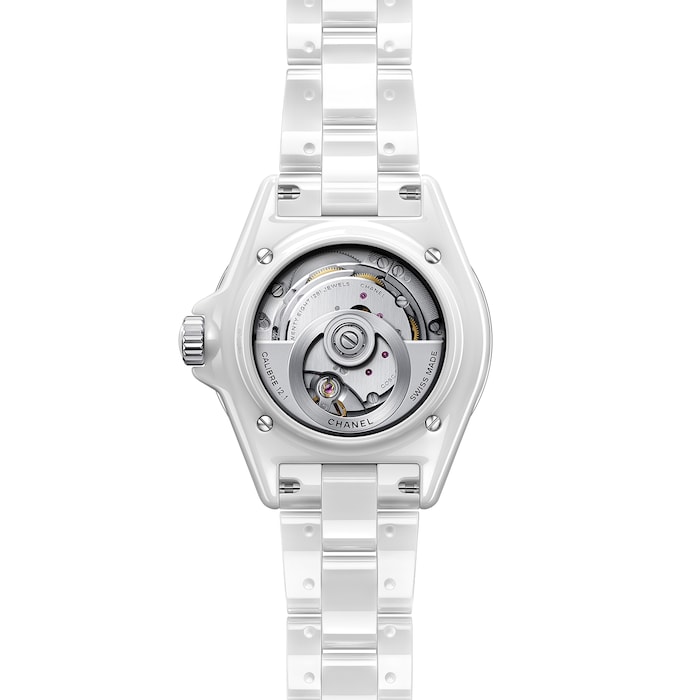 chanel ceramic watch white