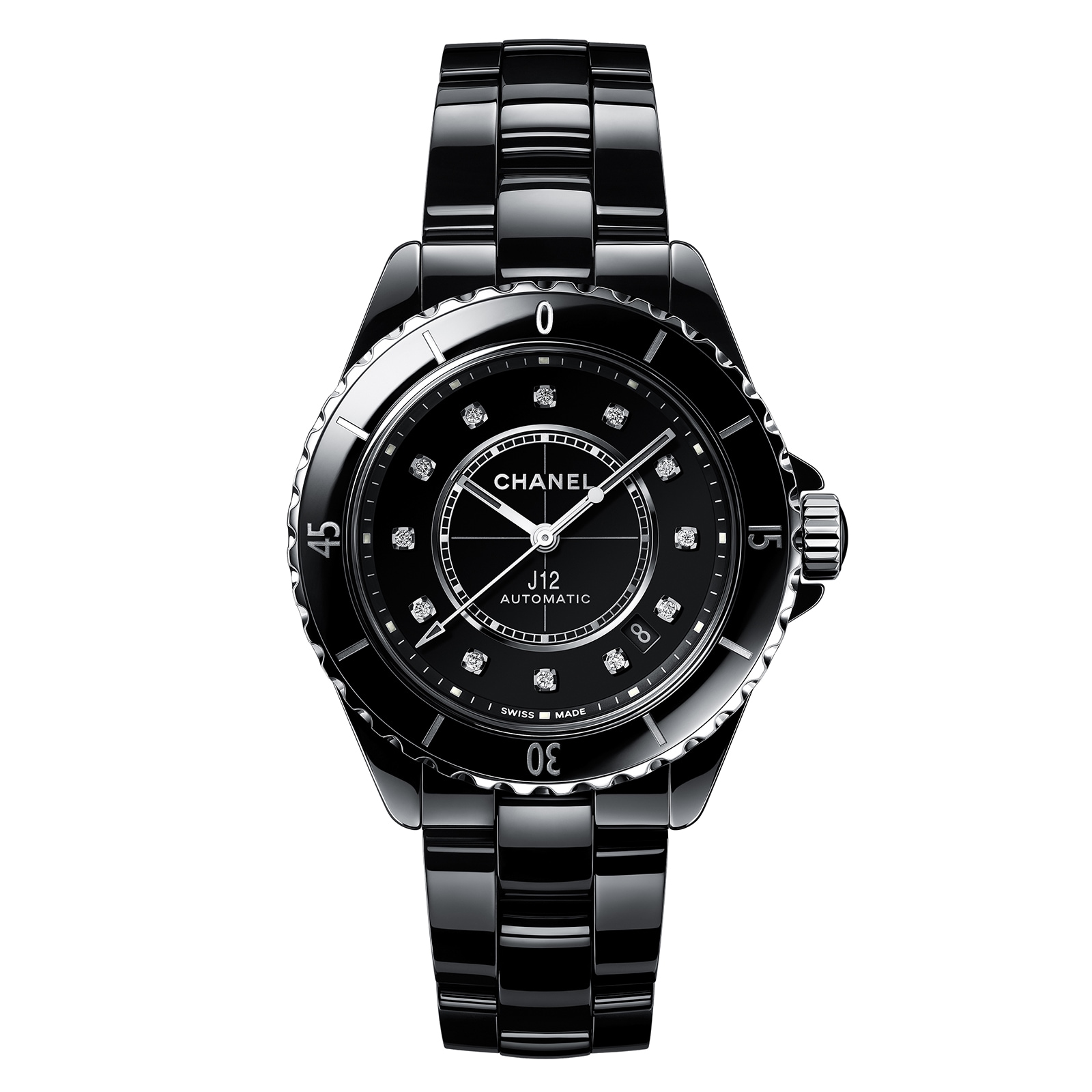 Chanel J12 Black Automatic 38mm Ladies Watch