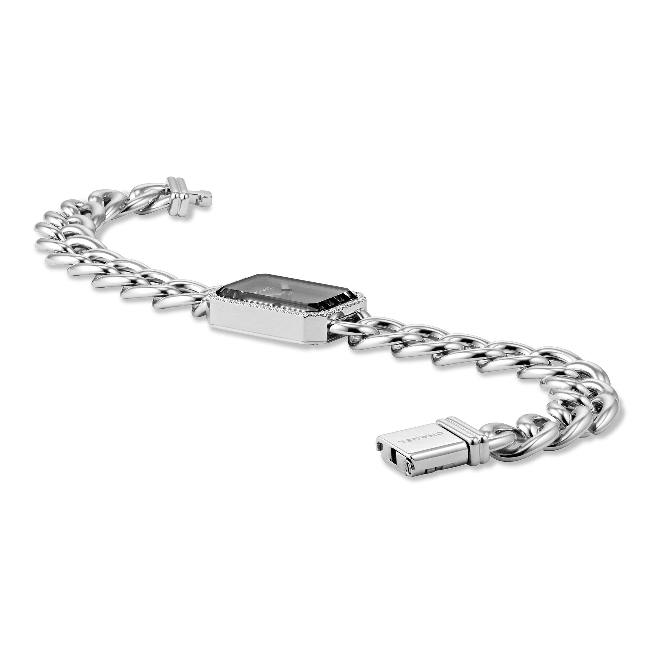 Chanel Premiere Steel and Onyx Watch