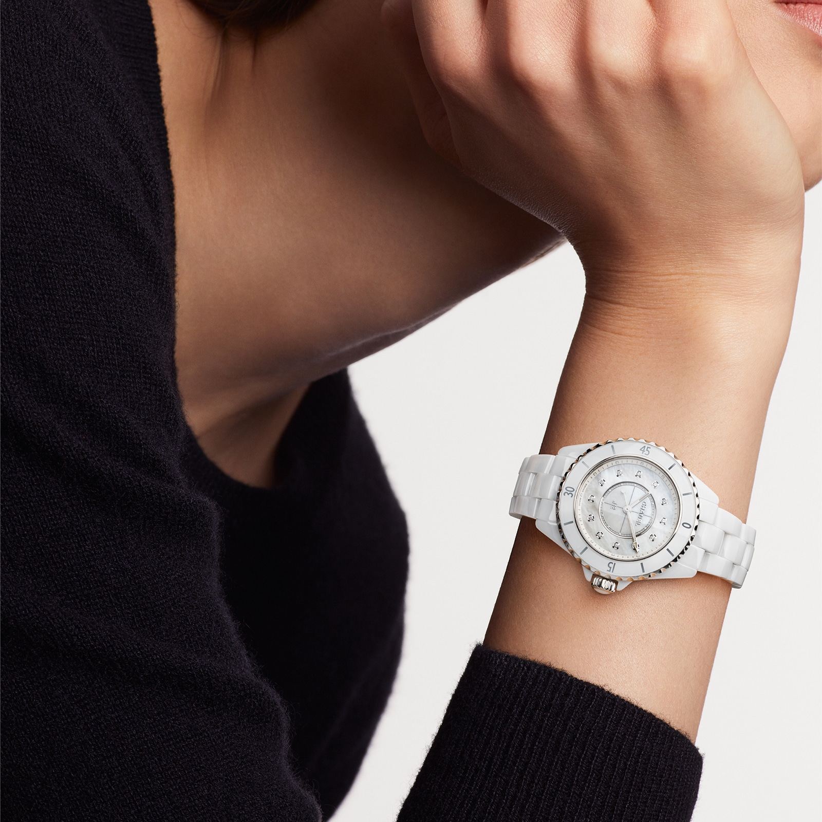 Chanel white watch best sale