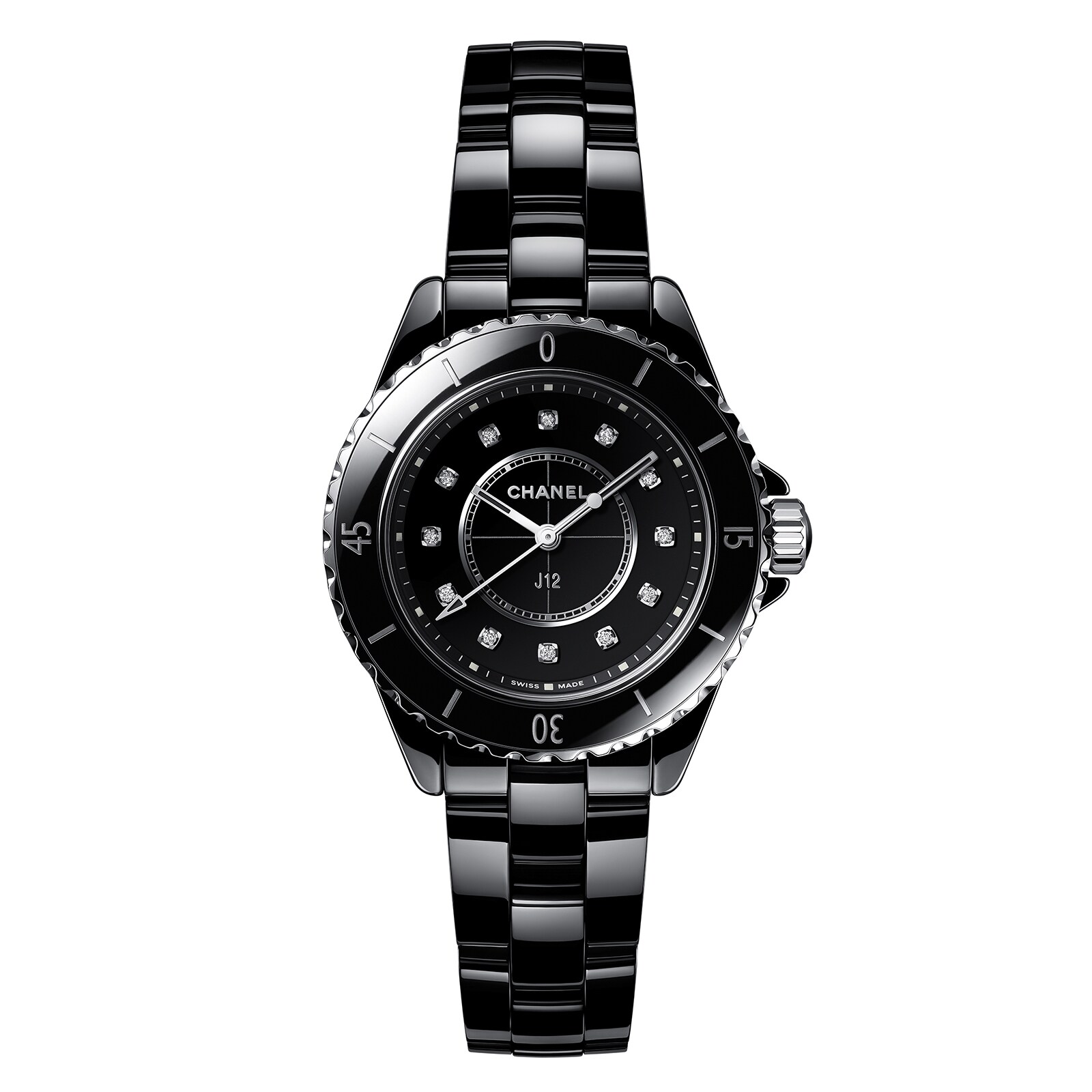 chanel black j12 watch