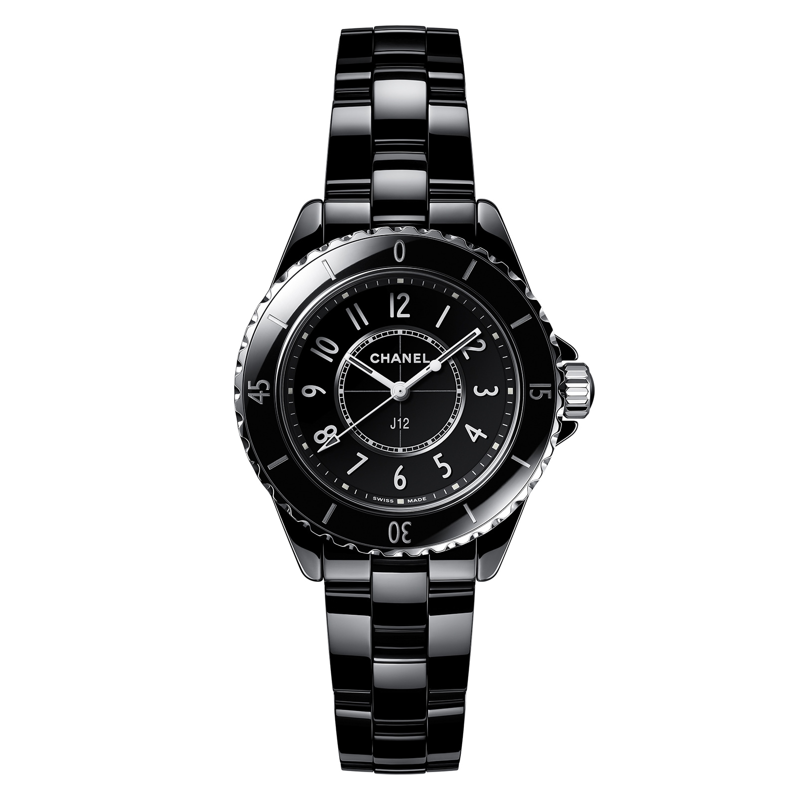J12 Black Ceramic 33mm Black Dial Ladies Watch