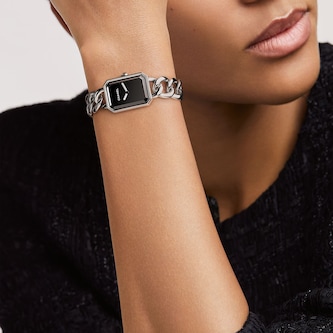 Chanel Premiere Steel and Onyx 28mm