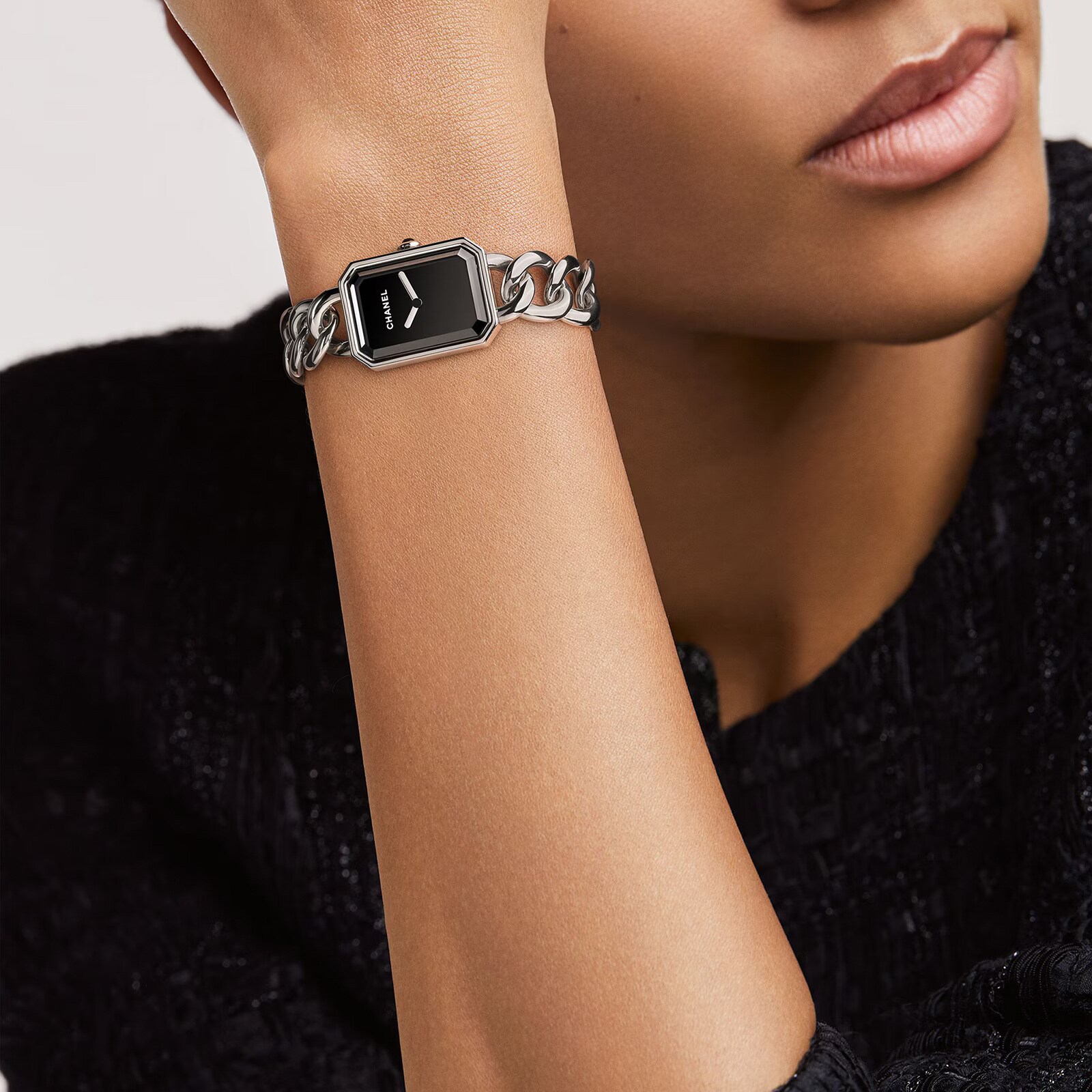 Chanel Premiere Steel and Onyx 28mm