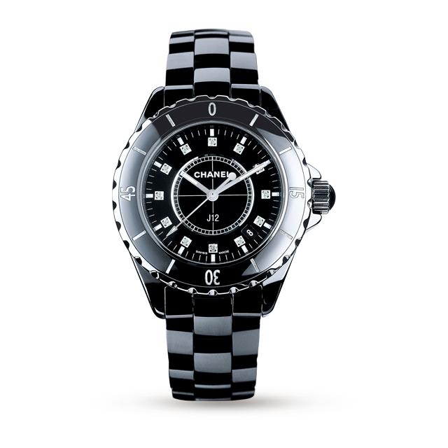 Chanel J12 Black Ceramic and Steel 33mm Ladies Watch