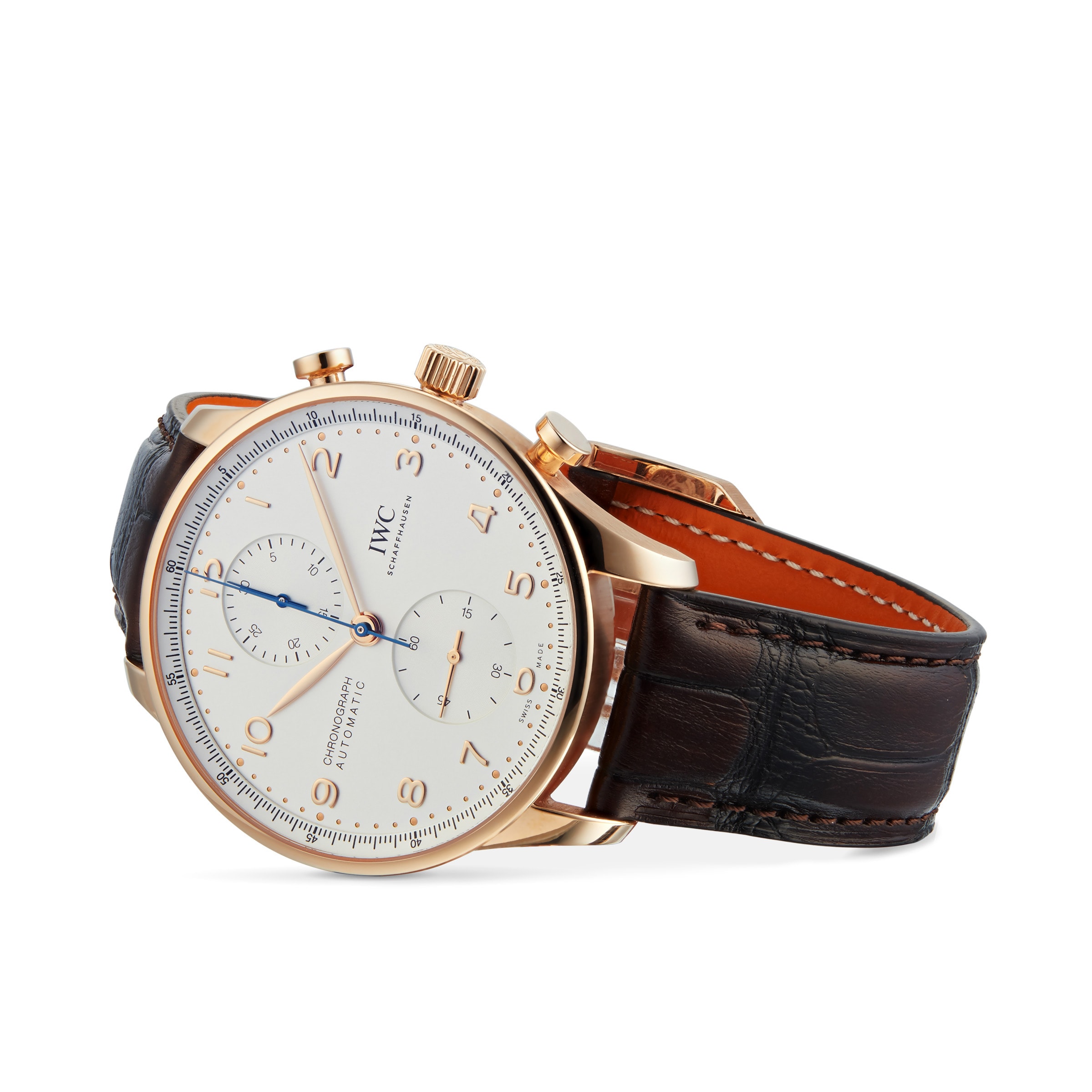 Iwc portugieser cheap chronograph rose gold