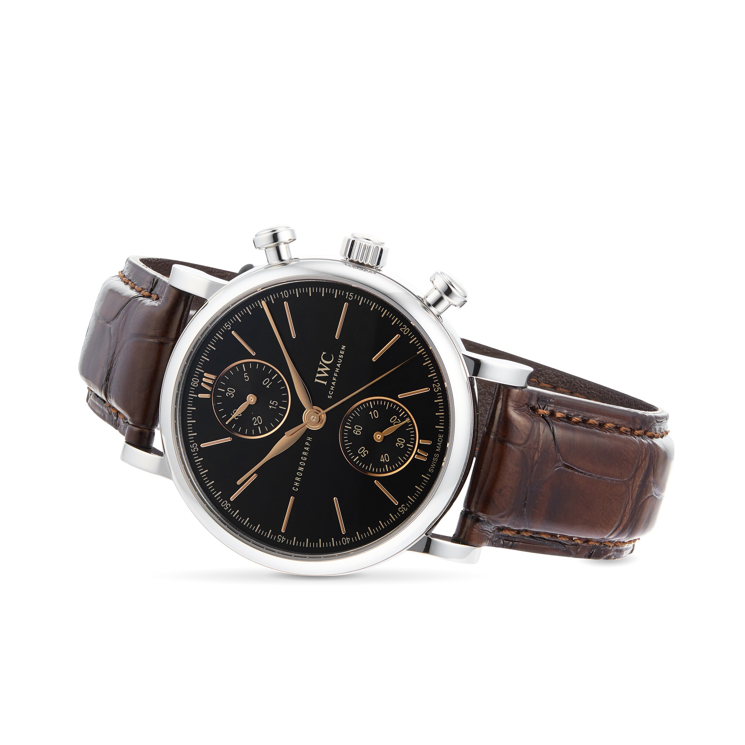 Iwc portofino chronograph on sale black