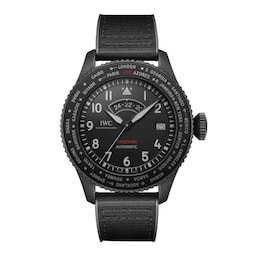 17810764 - Pilot's Timezoner Top Gun Ceratanium 46mm Mens Watch Black