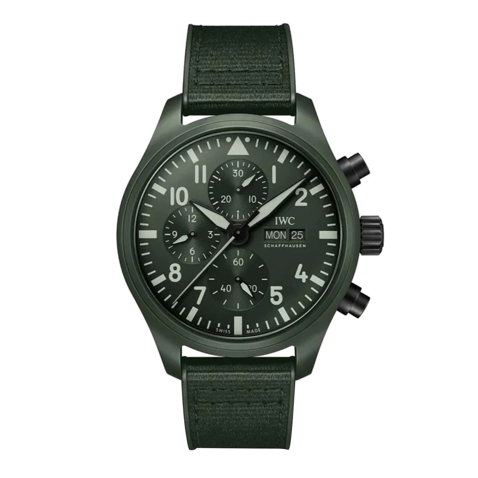 IWC Pilot's Chronograph Top Gun Edition Woodland 44.5mm Mens Watch Green