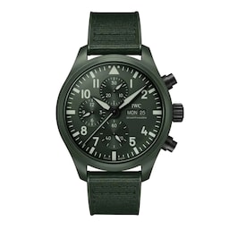 17810766 - Pilot's Chronograph Top Gun Edition Woodland 44.5mm Mens Watch Green