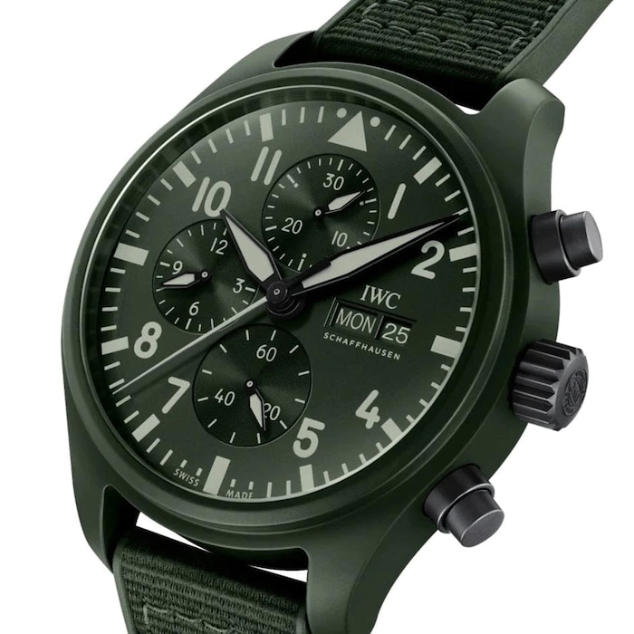 IWC Pilot's Chronograph Top Gun Edition Woodland 44.5mm Mens Watch Green