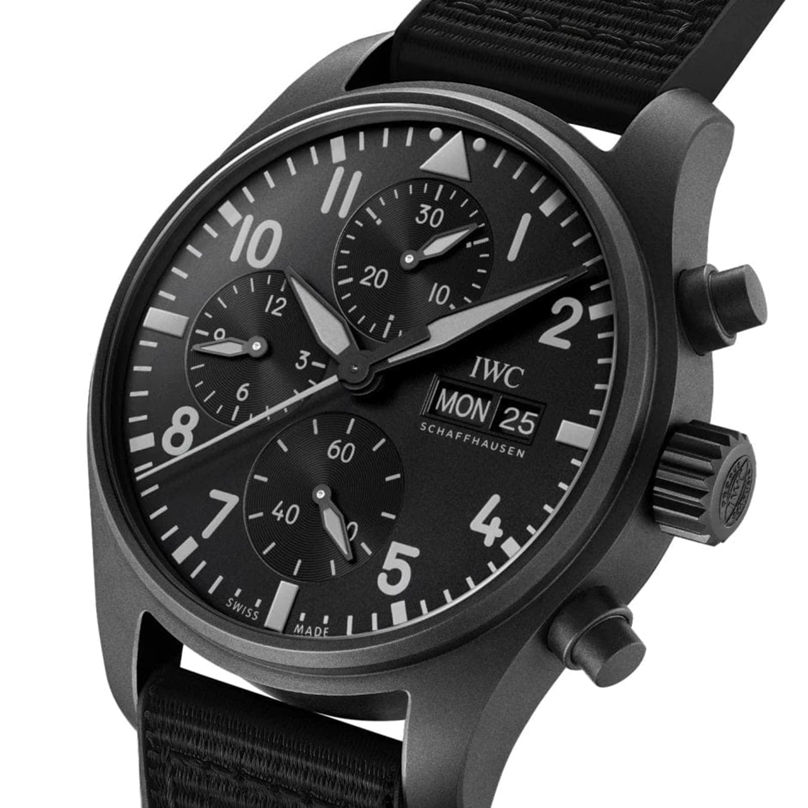 IWC Pilot's Chronograph Top Gun Ceratanium 41mm Mens Watch Black