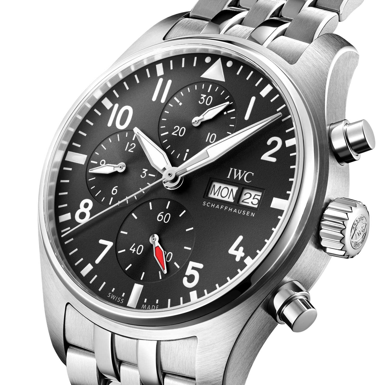IWC Pilot Chronograph 41mm Mens Watch Black IWC Pilot Chronograph 41mm Mens Watch Black