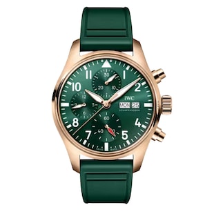 IWC Pilot Chronograph 41mm Mens Watch Green