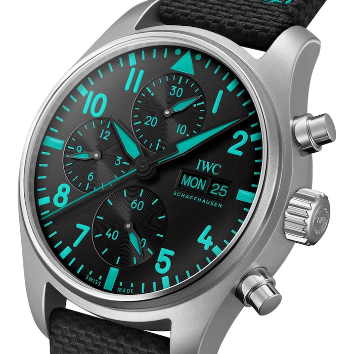 IWC Pilot Chronograph Mercedes - AMG Petronas Formula One Team 41mm Mens Watch Black